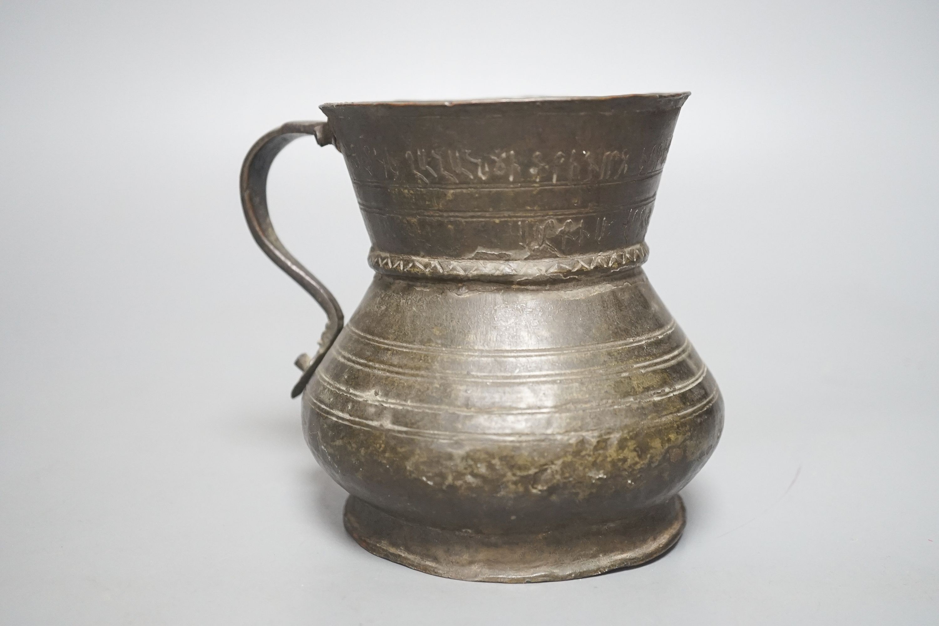 A Greek Orthodox Church ecclesiastical cup, inscribed 1770 12cm